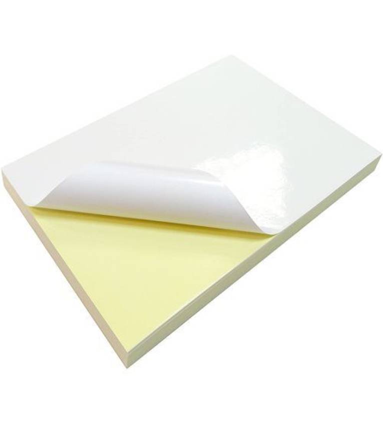 50 feuilles Papier Autocollant brillant A3 (42x29,7cm)